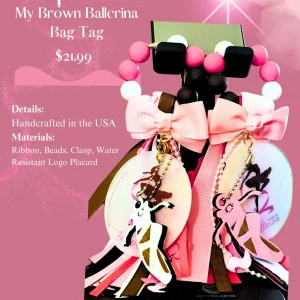 My Brown Ballerina Bag Tag