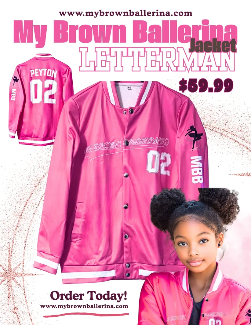 My Brown Ballerina Letterman Jacket