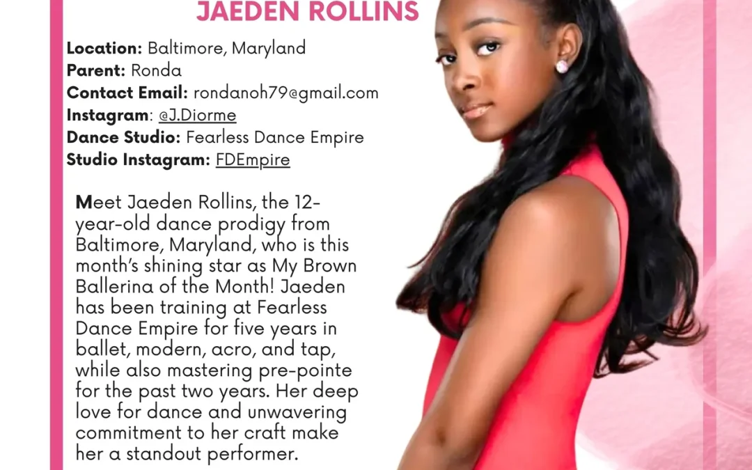 October’s My Brown Ballerina of the Month: Jaeden Rollins